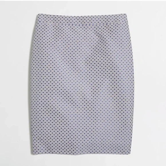 J. Crew | The Pencil Skirt in Royal Blue Polka Dot - Picture 2 of 14